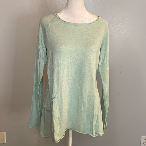 Margaret O'Leary Sweaters - [Margaret O’Leary] Light Turquoise Sweater - Size Small